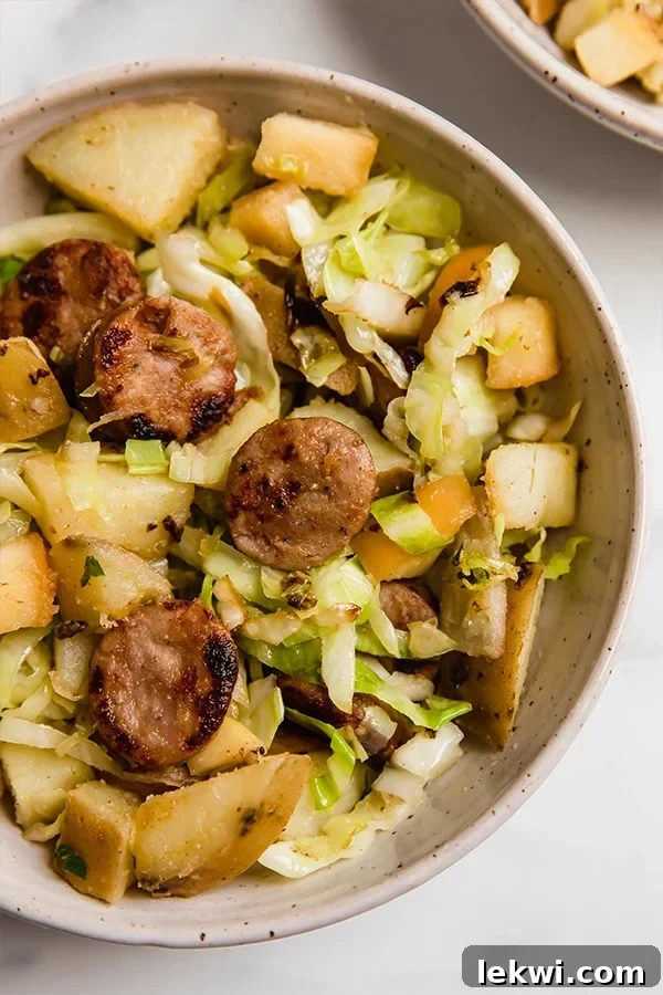 Bowl of cabbage skillet.