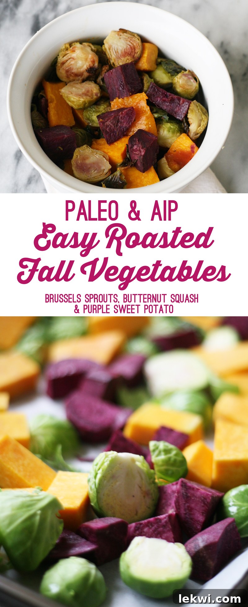 Variety of Roasted Fall Vegetables on a Baking Sheet (AIP, Paleo Friendly)