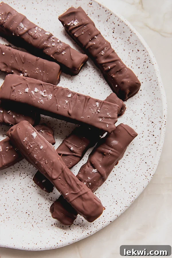 Gluten-free Kit Kat bars piled on a plate.