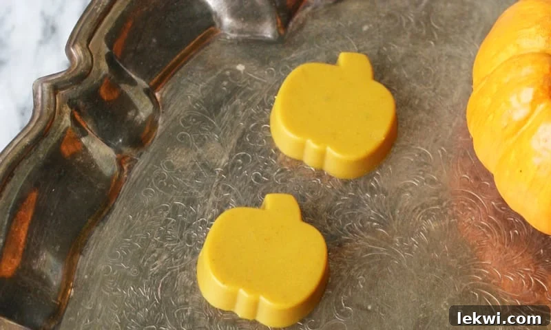 Festive pumpkin turmeric gummies, perfect for a healthy AIP and Paleo Halloween treat.