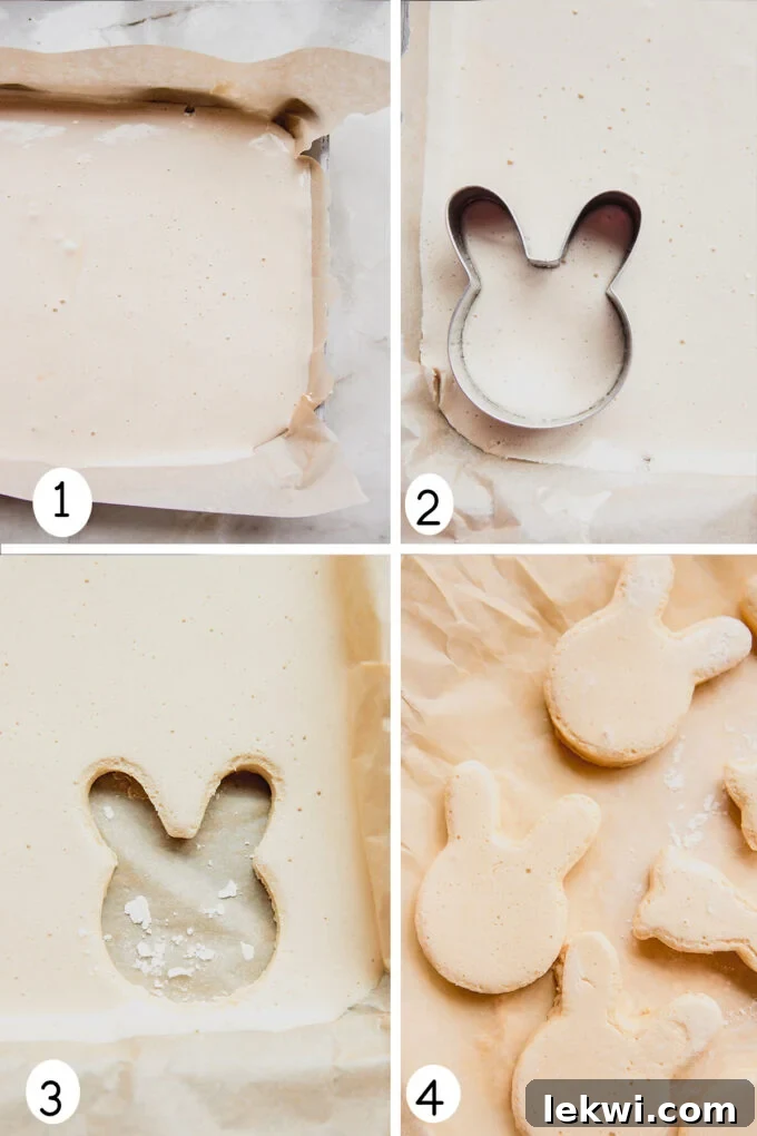 Step by step photos of making the marshmallows for homemade peeps.