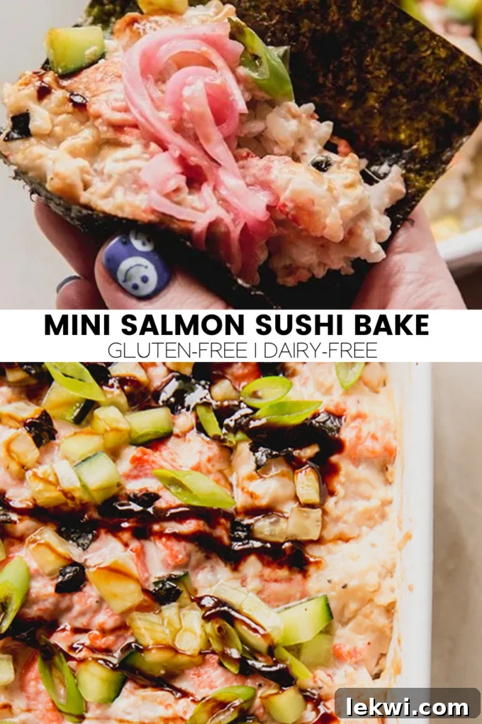 Final plated mini sushi bake