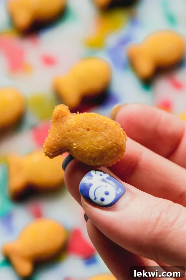 One goldfish being held by a hand close to the camera.