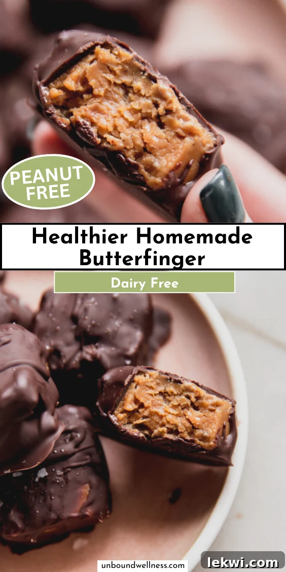 Full visual of Healthier Homemade Butterfinger recipe image for sharing.