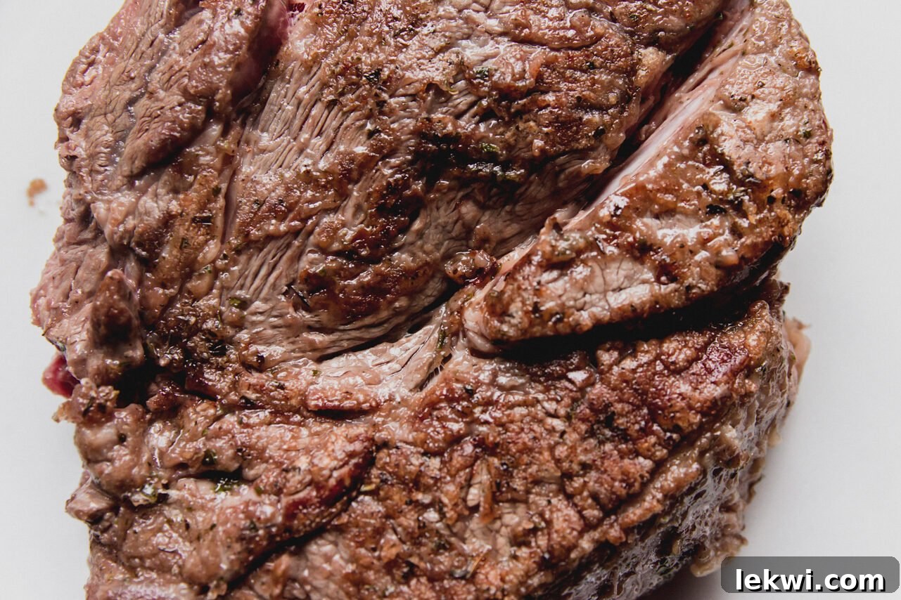 The chuck roast after being browned.