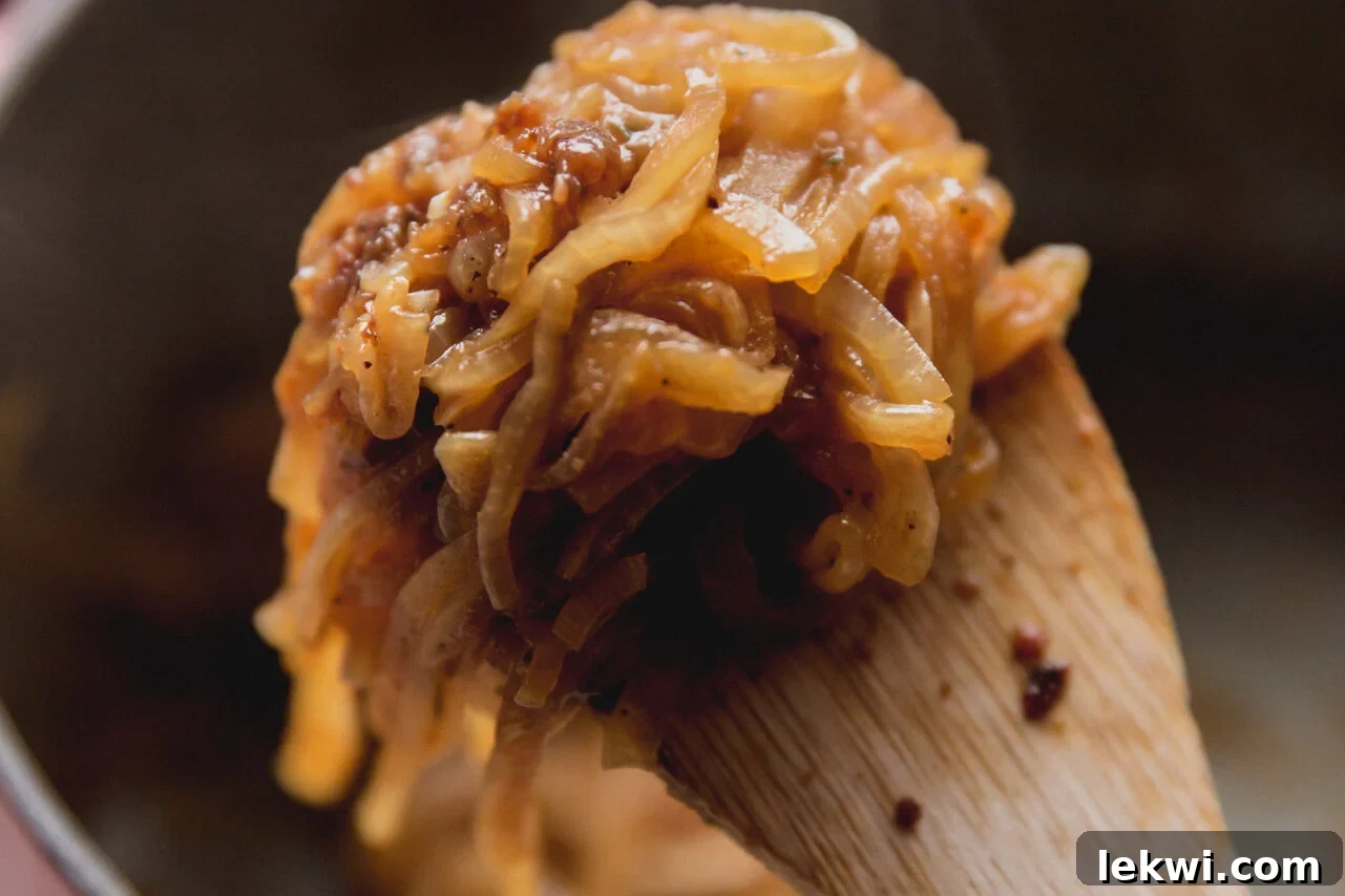 Onions after sauting in the Dutch oven.