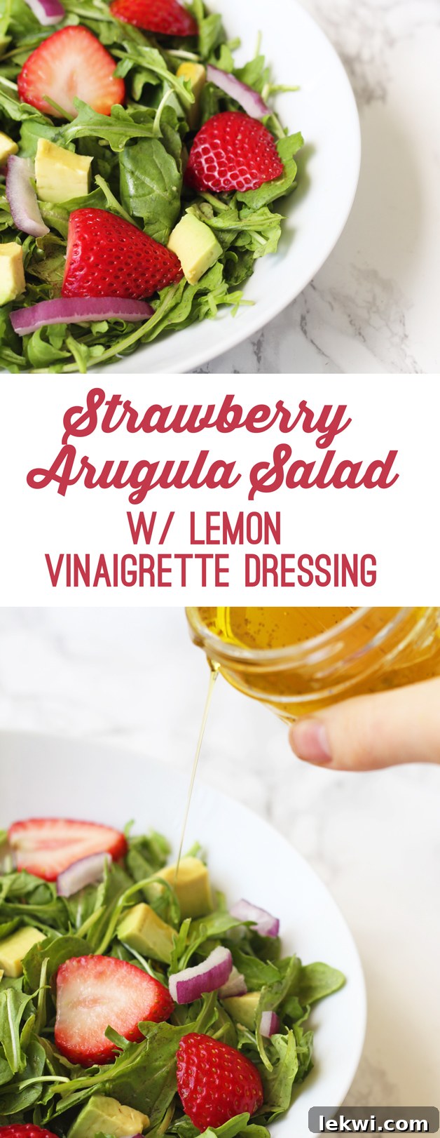 Spring Strawberry Arugula Salad with Lemon Vinagrette (Paleo, AIP, Whole 30)