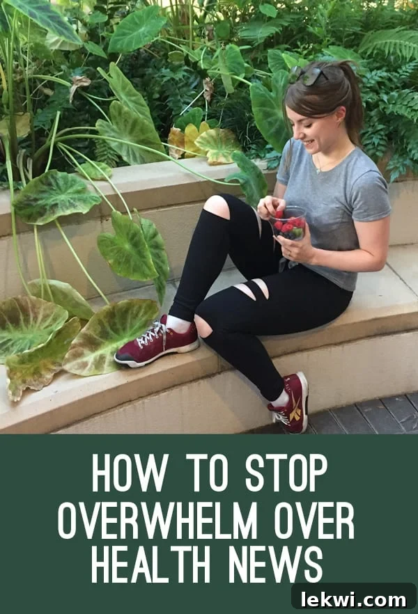 A photo of Michelle sitting on a bench holding a container of berries, smiling comfortably.