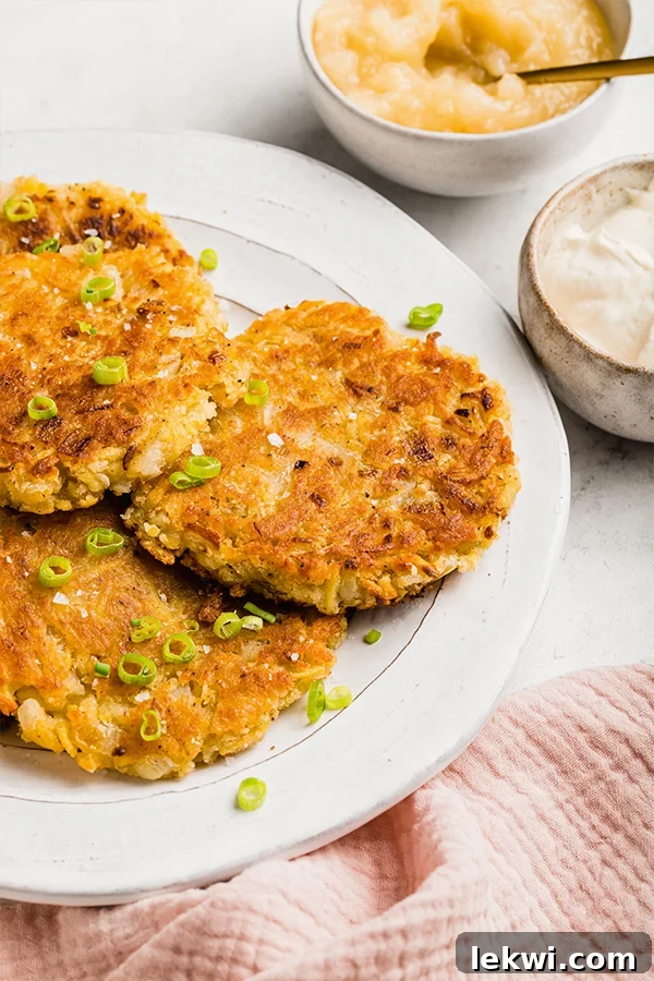 Plate of sweet potato latkes.