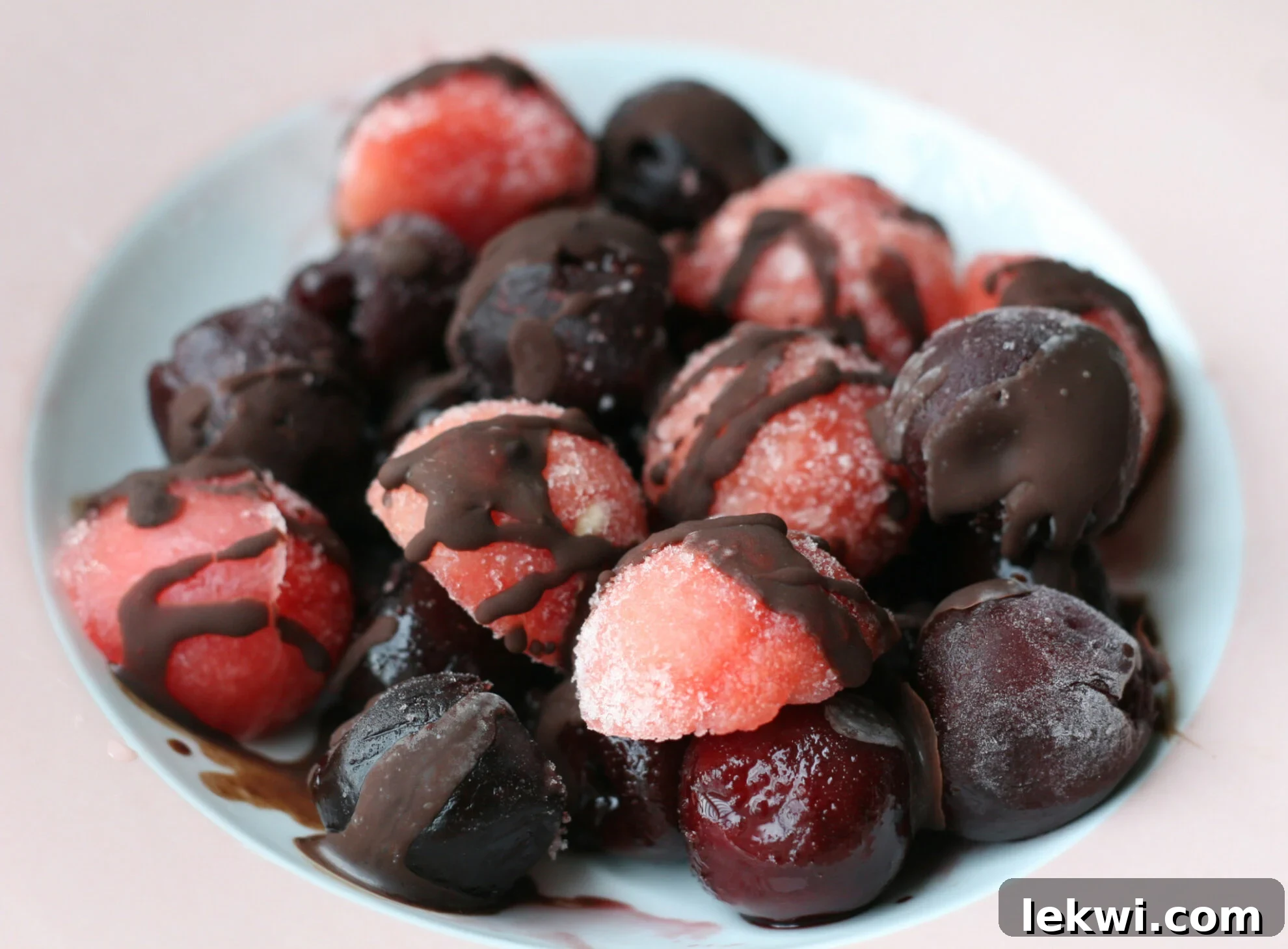 Frozen Chocolate Fruit Salad - A delightful AIP and Paleo dessert