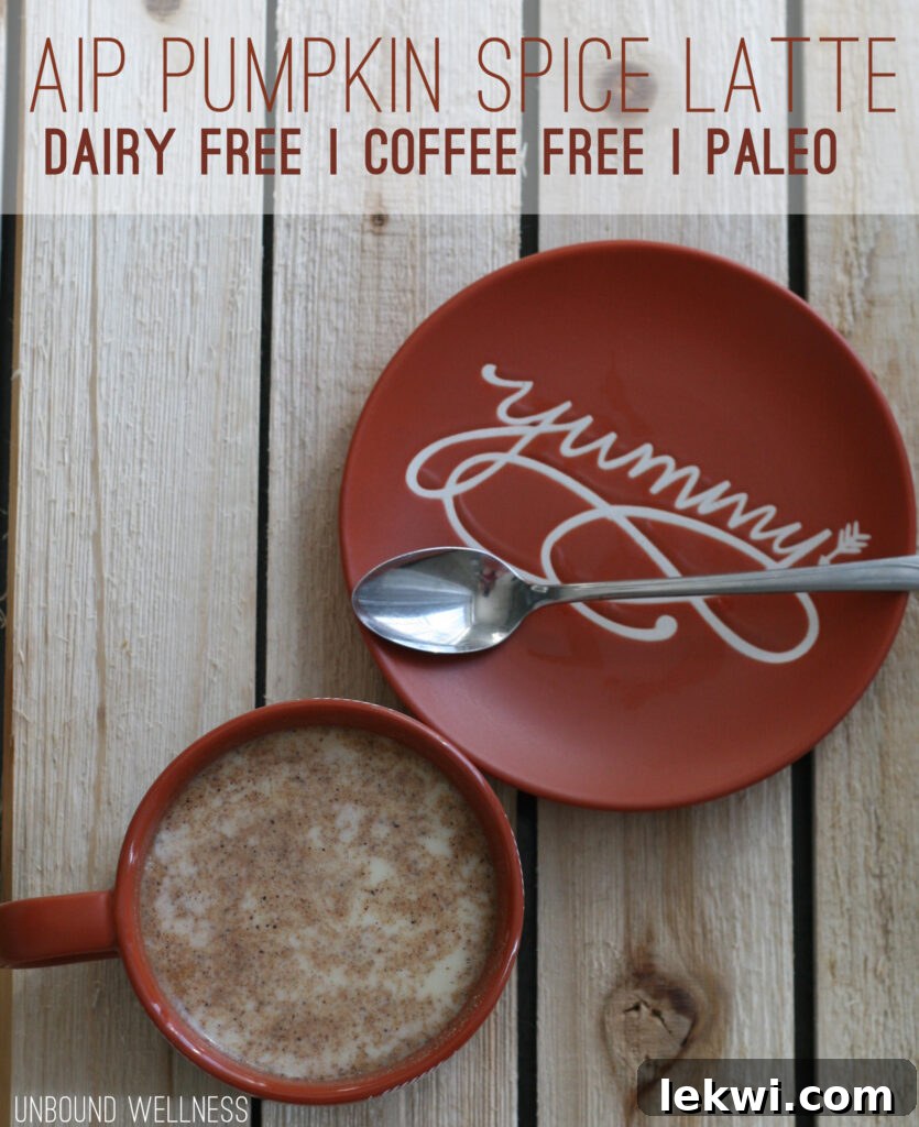 AIP Pumpkin Spice Latte - a comforting fall drink without dairy or coffee