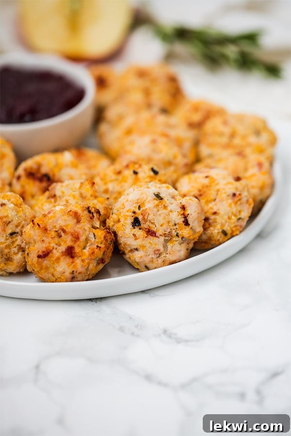 A plate with butternut chicken poppers surrounding dipping sauce.