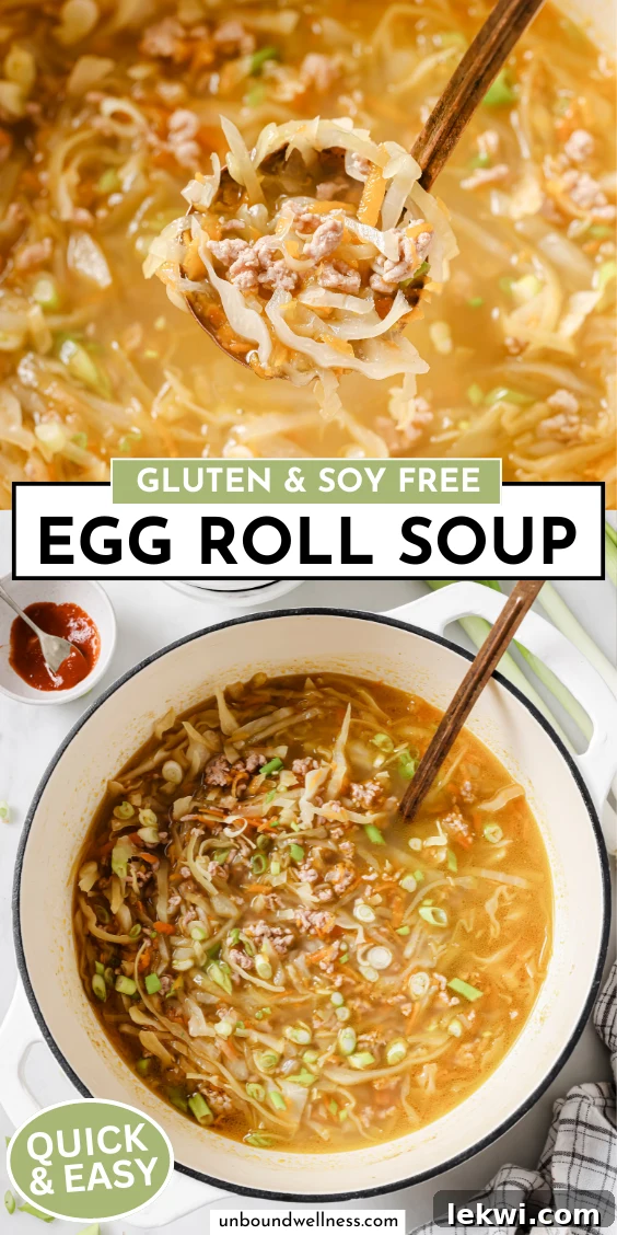 Pin template for Paleo Egg Roll Soup