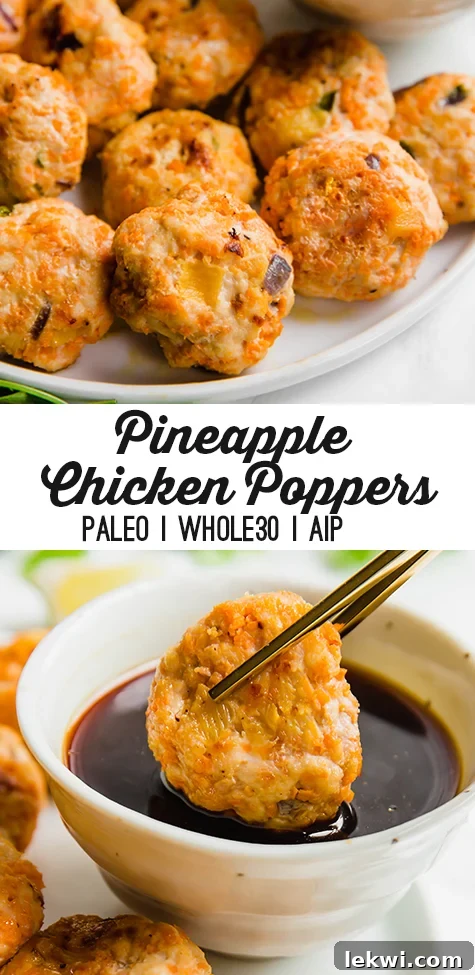 pineapple chicken poppers