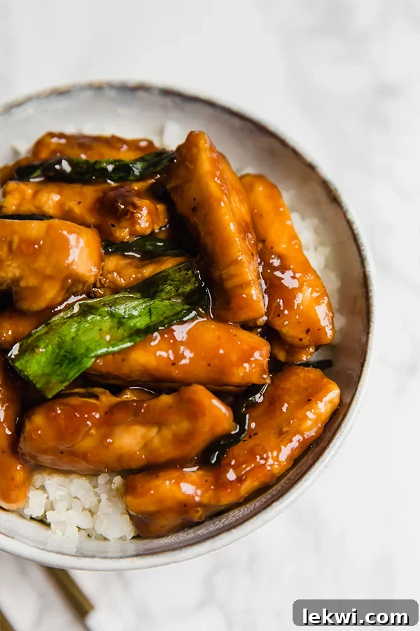 Paleo Mongolian Chicken, a delicious and healthy takeout dupe that is Whole30 and AIP friendly.