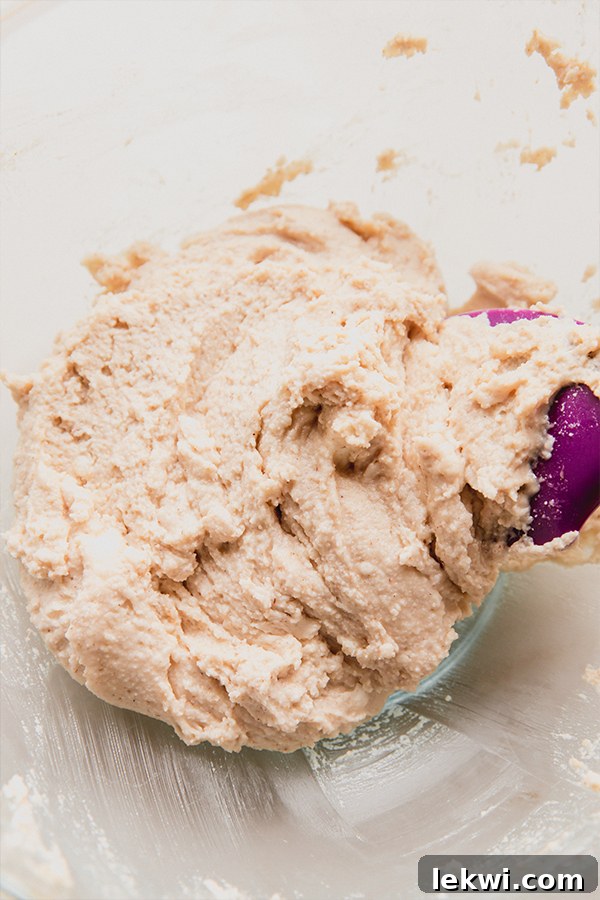 Shortcake batter in a bowl.