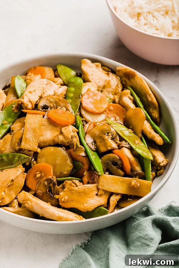 Bowl of Moo Goo Gai Pan.