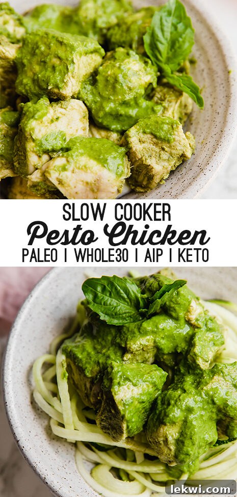 slow cooker chicken pesto